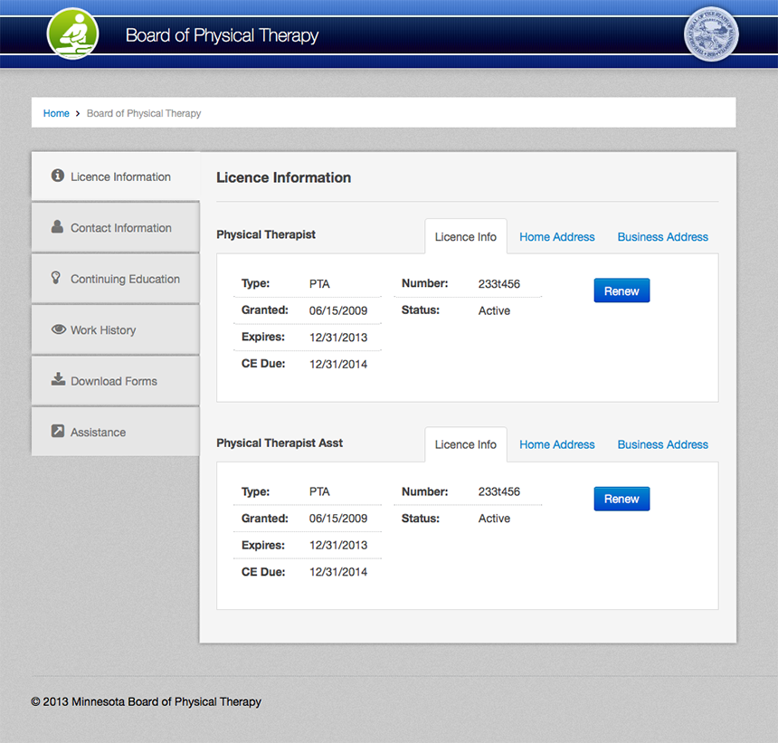 Minessota Board of Physical Therapy